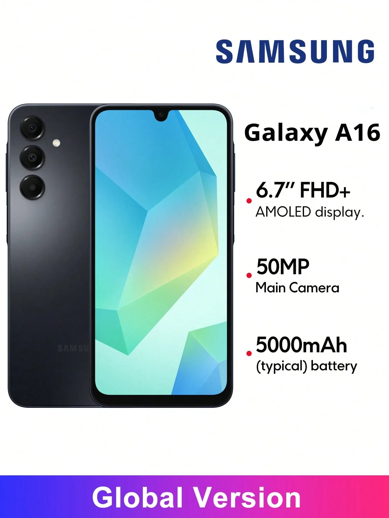 هاتف سامسونج جالاكسي A16 4G الإصدار العالمي